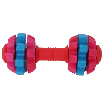 Double Spin Ball Teething Rusk TPR pet Dog Toy