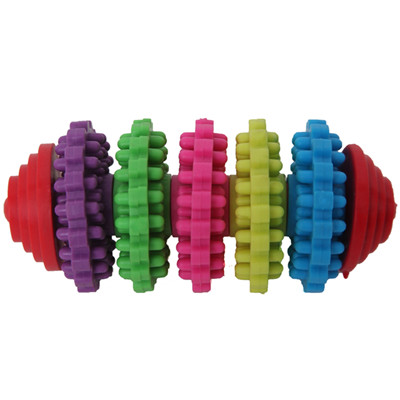 Spin 5 Colours Gear TPR pet Dog Toy