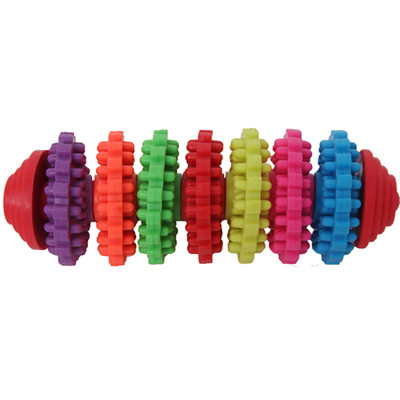 Spin 7 Colours Gear TPR pet Dog Toy